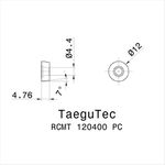 Pastilha Intercambiável Rcmt 120400 Pc Tt8125 Taegutec