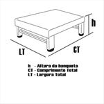Banqueta Industrial De Alumínio 200kg Bi216 Alulev
