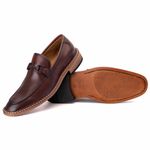 Sapato Masculino Loafer Nápoles em Couro Naturaly Pinhão