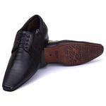 Sapato Social Masculino New Armany em Couro de Carneiro Preto