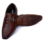 Sapato Social Masculino New Armany com Fivela em Couro de Carneiro Mouro
