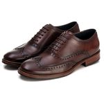 Sapato Oxford Masculino Tucson em Couro Naturaly Pinhão
