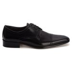 Sapato Social Derby Masculino Mônaco em Couro Naturaly Preto