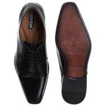Sapato Social Derby Masculino Mônaco em Couro Naturaly Preto