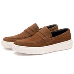 Sapato Masculino Casual Loafer Dublin em Camurça Trufa