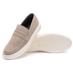 Sapato Masculino Casual Loafer Dublin em Camurça Gelo