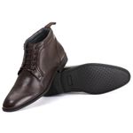 Bota Social Masculina Santiago em Couro de Carneiro Café