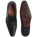 Sapato Social Masculino New Armany em Couro de Carneiro Preto