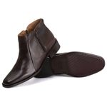 Bota Social Masculina Aroeira com dois Zíperes em Pelica Café