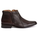 Bota Social Masculina Aroeira com dois Zíperes em Pelica Café