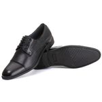 Sapato Social Masculino Derby Santiago em Couro de Carneiro Preto
