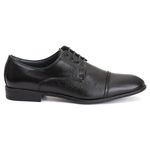 Sapato Social Masculino Derby Santiago em Couro de Carneiro Preto