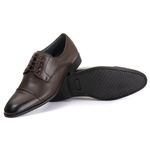 Sapato Social Masculino Derby Santiago em Couro de Carneiro Café