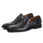 Sapato Social Masculino Loafer Mônaco em Couro Naturaly Preto