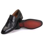 Sapato Social Masculino Loafer Mônaco em Couro Naturaly Preto