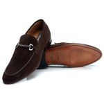Mocassim Masculino Italiano Zara em Camurça Café
