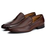 Mocassim Masculino Italiano Zara em Couro de Carneiro Mouro