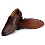 Mocassim Masculino Italiano Zara em Couro de Carneiro Mouro