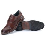Sapato Derby Masculino Tucson em Couro Naturaly Pinhão