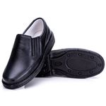 Sapato Masculino Total Comfort Anti Stress em Couro de Carneiro Preto