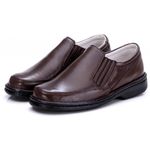 Sapato Masculino Total Comfort Anti Stress em Couro de Carneiro Café