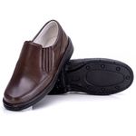 Sapato Masculino Total Comfort Anti Stress em Couro de Carneiro Café