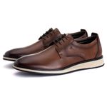 Sapato Masculino Derby Sport em Couro Bovino Marrom
