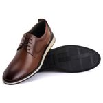 Sapato Masculino Derby Sport em Couro Bovino Marrom