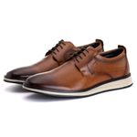 Sapato Masculino Derby Sport em Couro Bovino Whisky