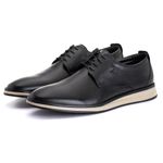 Sapato Masculino Derby Sport em Couro Bovino Preto