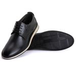 Sapato Masculino Derby Sport em Couro Bovino Preto