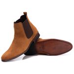 Bota Chelsea Masculina Alabama em Camurça Trufa