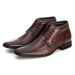 Bota Social Masculina Gênova em Couro de Carneiro Mouro