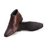 Bota Social Masculina Gênova em Couro de Carneiro Mouro