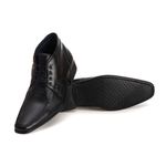 Bota Social Masculina Gênova em Couro de Carneiro Preto