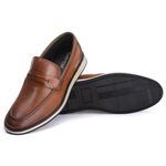 Sapato Masculino Loafer Slip On Sport em Couro Bovino Whisky