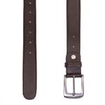 Cinto Masculino em Couro Bovino Café com Fivela Clássica