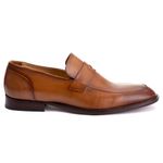 Sapato Social Masculino Loafer Mônaco em Couro Naturaly Whisky