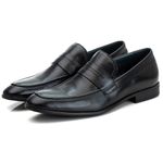 Sapato Social Masculino Loafer em Couro de Carneiro Preto