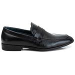 Sapato Social Masculino Loafer em Couro de Carneiro Preto