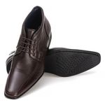 Bota Social Masculina Gênova em Couro de Carneiro Café