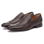 Mocassim Masculino Italiano Zara em Couro de Carneiro Café