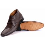Bota Social Masculina Verona em Couro de Carneiro Café