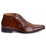 Bota Social Masculina Verona em Couro de Carneiro Mouro