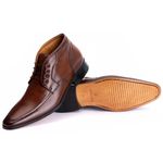 Bota Social Masculina Verona em Couro de Carneiro Mouro