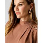 Blusa Botoes Dourados Angel Marrom