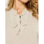 Blusa Poa com gravata Marta Nude