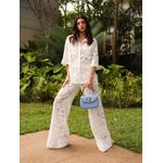 Calça Pantalona Bordada 