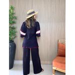 Conjunto Tricô Calça e Blusa Marinho