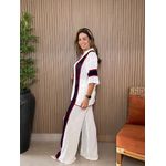 Conjunto Tricô Calça e Blusa Off White